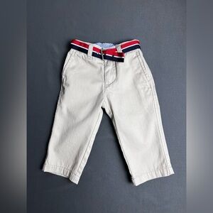 Tommy Hilfiger Baby  Boys Pants Beige Chino Red Blue Belted Kids Size 6 months